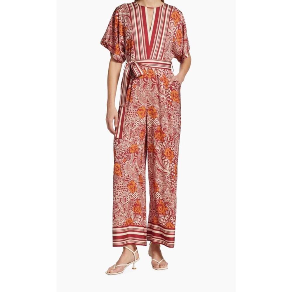 $595 Elie Tahari The Ines Silk-Blend Jumpsuit Women's Size 4 - Picture 4 of 7